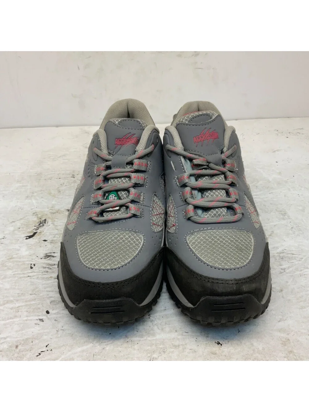 Aggressor Women's Steel Toe SP Safety Athletic Shoes 2501 Grey/Pink Size 6M